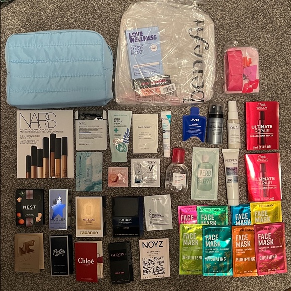 Ulta Beauty Other - ULTA Blue Cosmetic Bag with Assorted Beauty Products 40 Piece